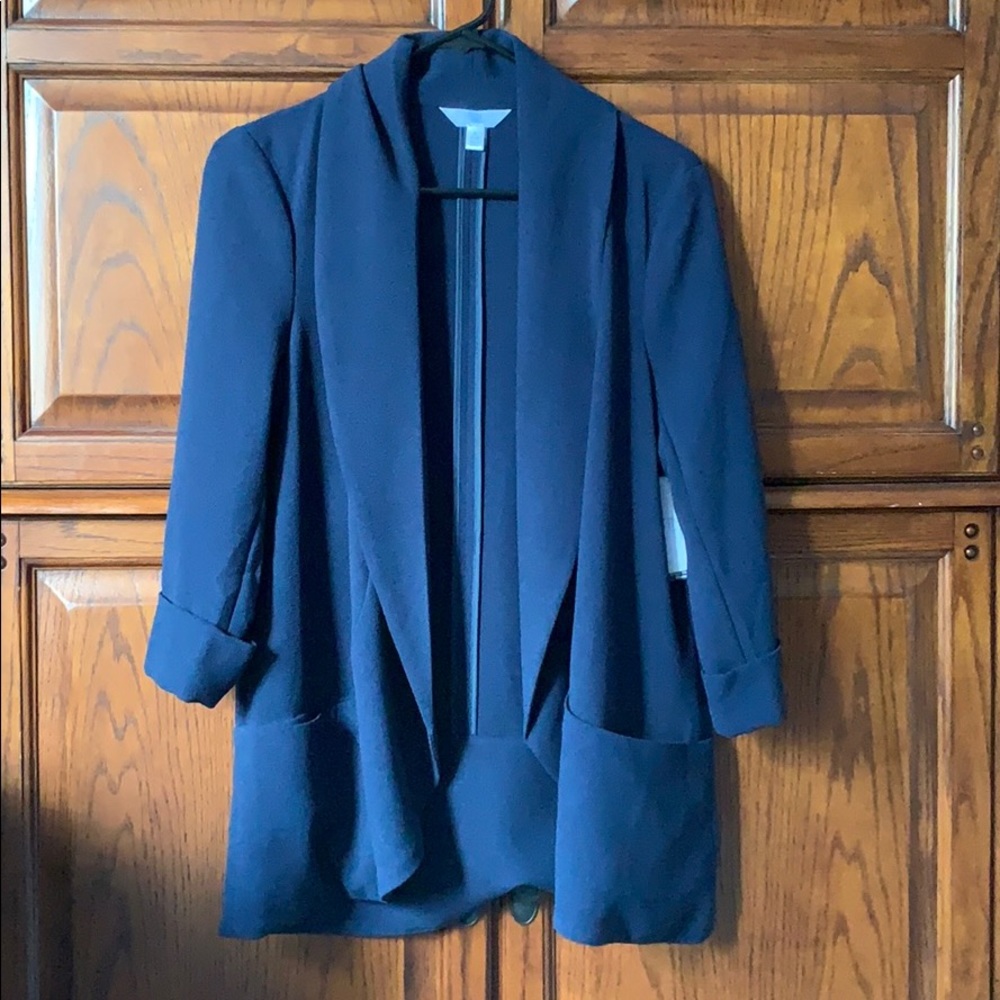 Time and Tru Navy Open Blazer - NWT